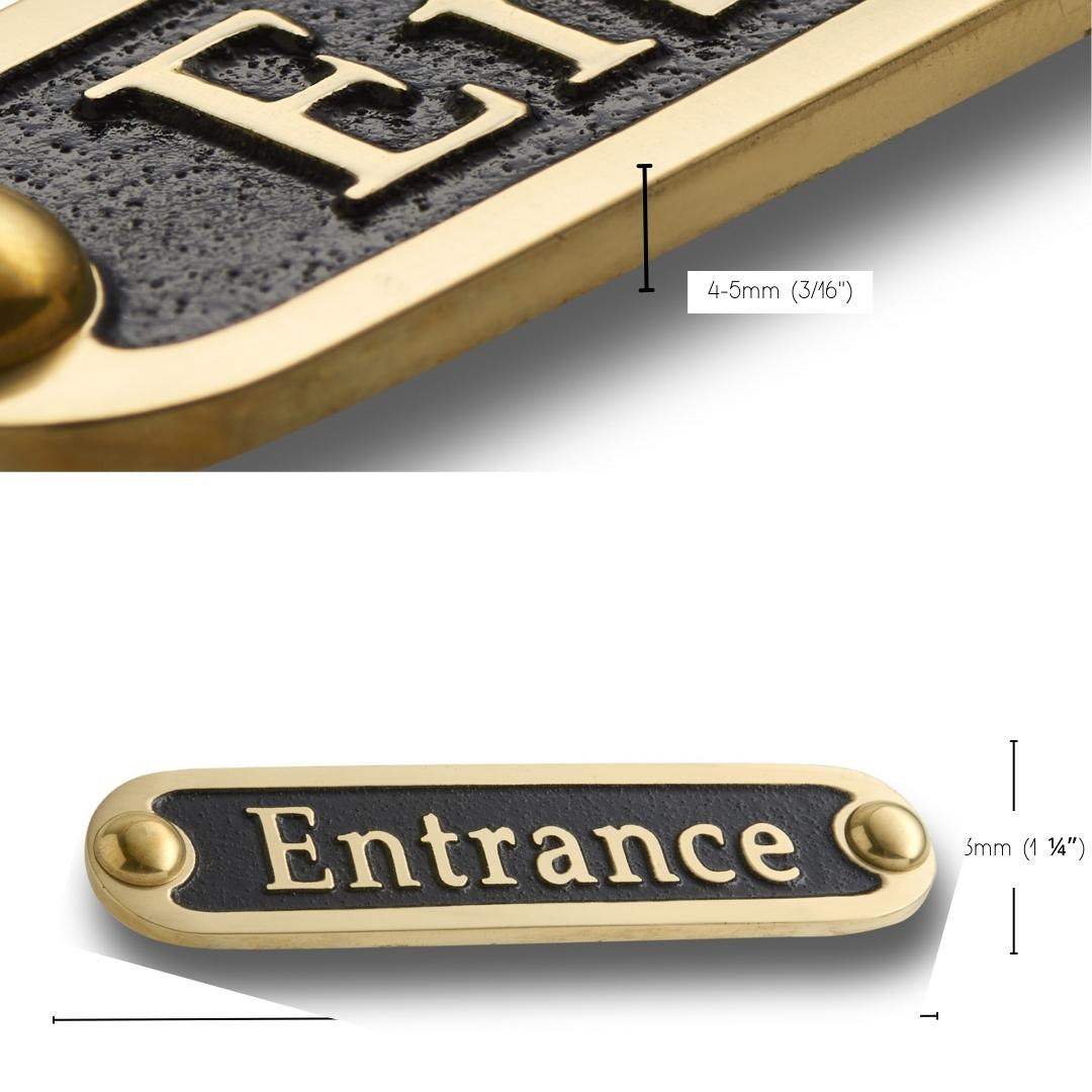'Entrance' Door Sign - The Metal Foundry