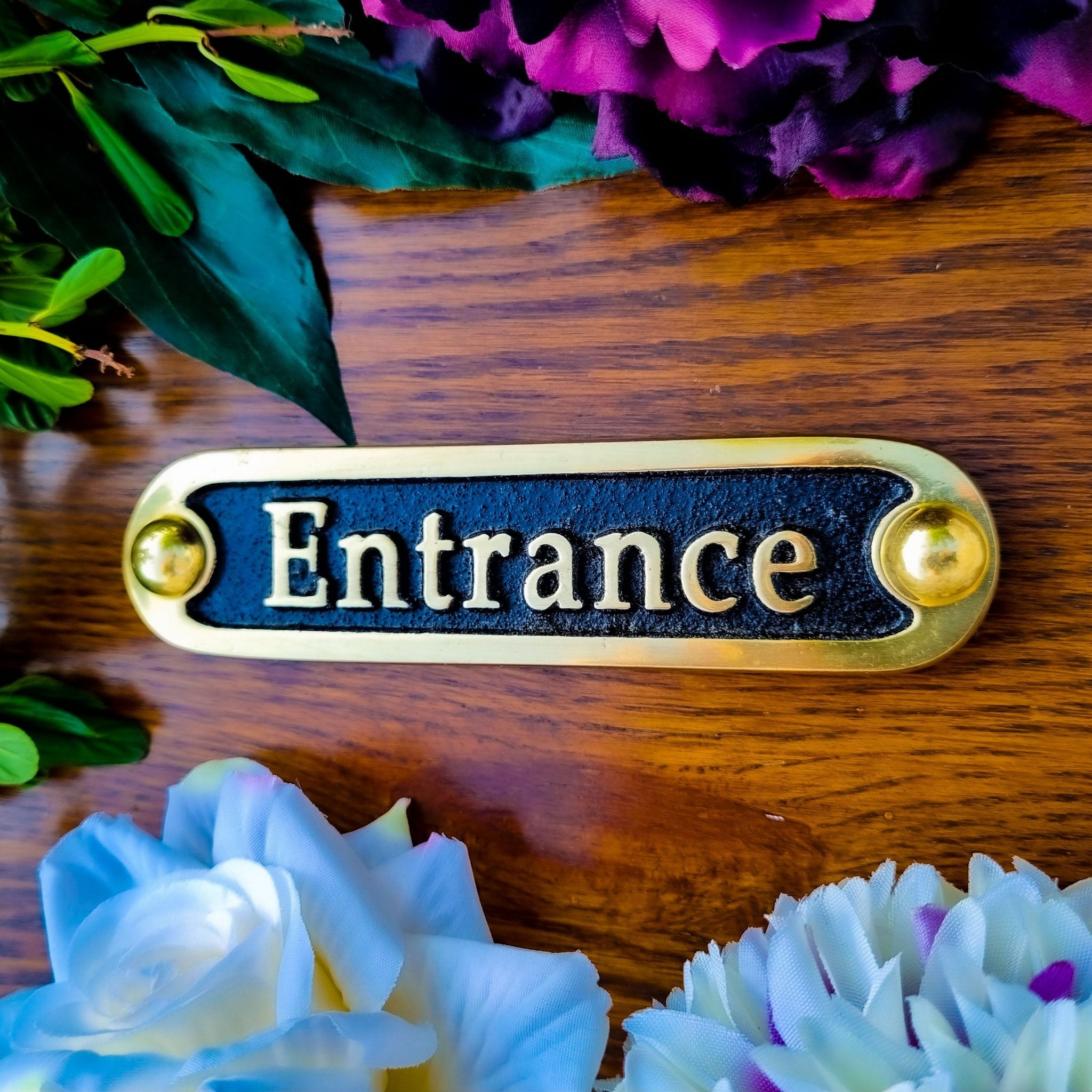 Brass Entrance Door Sign- Door Signs for Home, Office Signs – The Metal ...