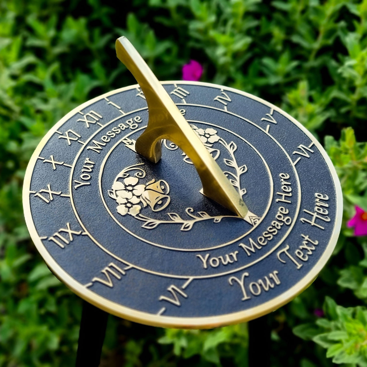 Large Custom Anniversary Sundial Gift - The Metal Foundry