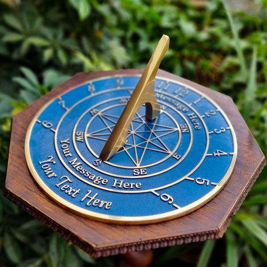 Large Custom Sundial With Star Image - The Metal Foundry