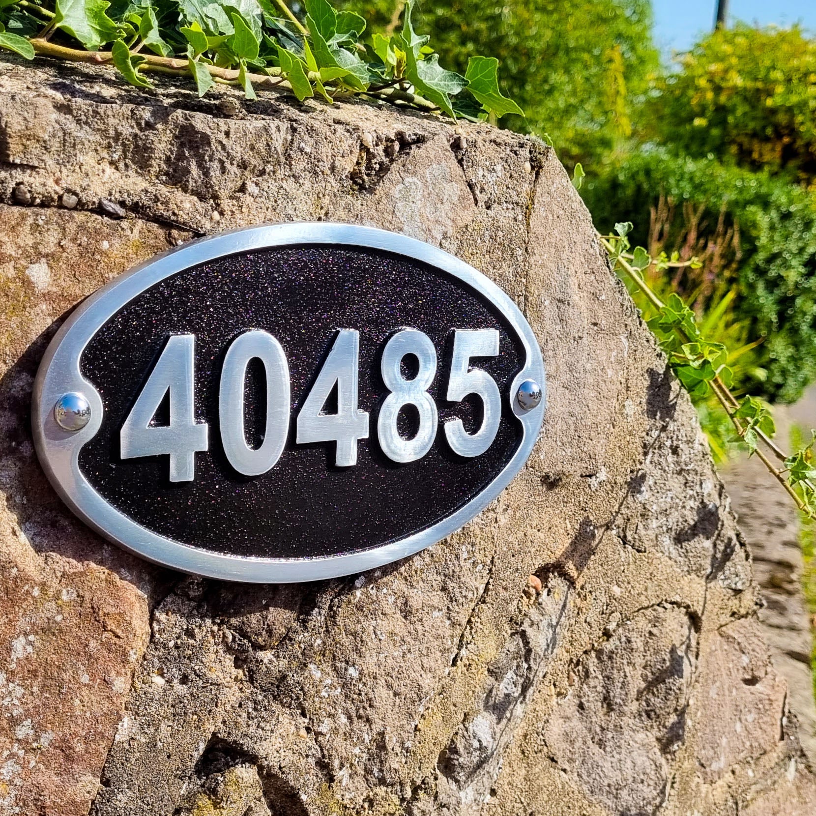 Large Oval Traditional House Number Sign - The Metal Foundry