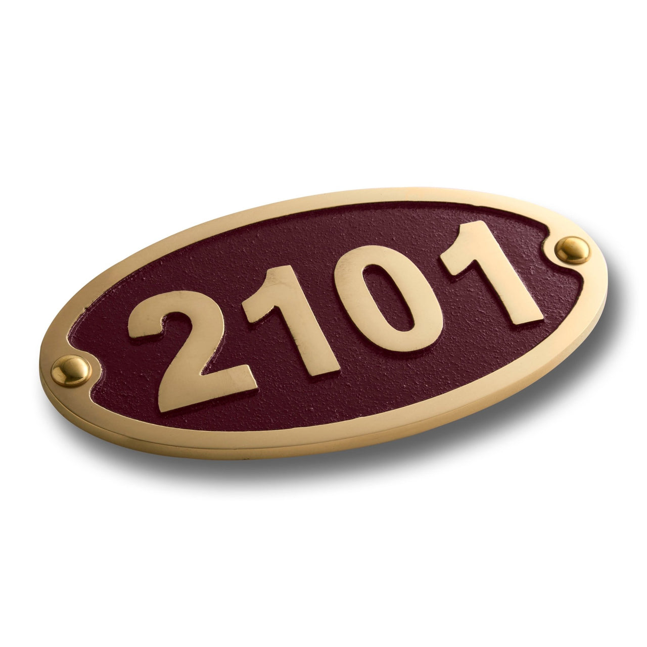 Large Oval Traditional House Number Sign - The Metal Foundry