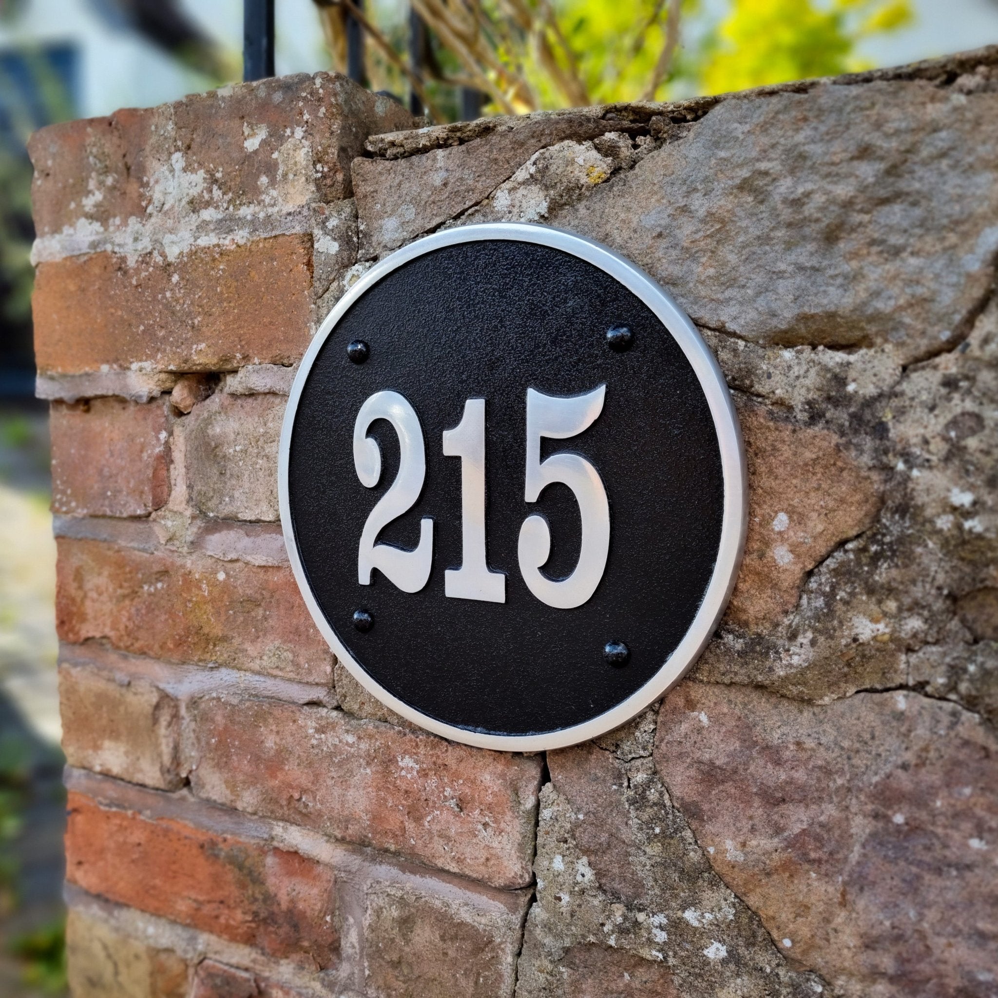 Large Round Modern Style House Number Sign - The Metal Foundry