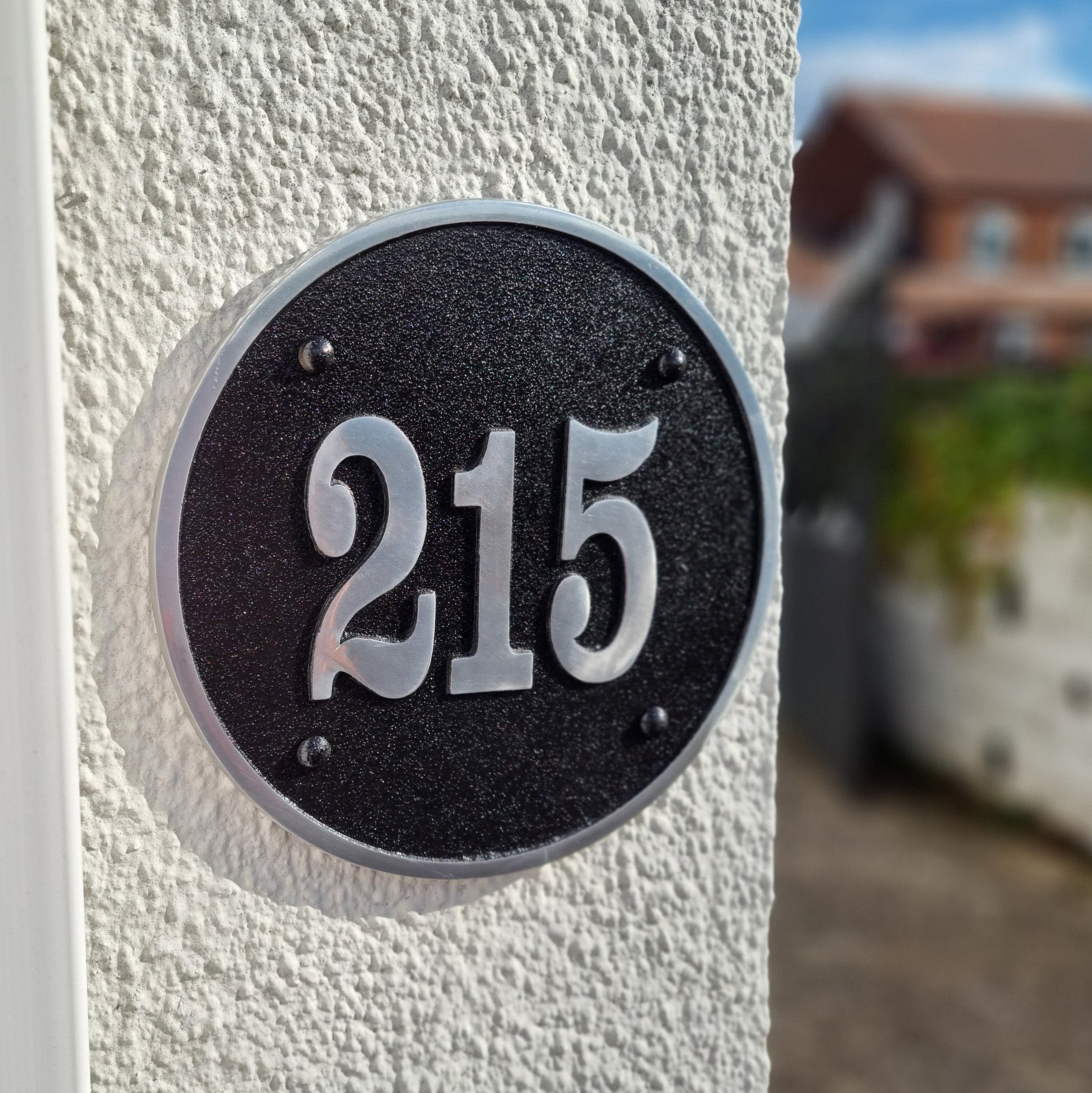 Large Round Modern Style House Number Sign - The Metal Foundry