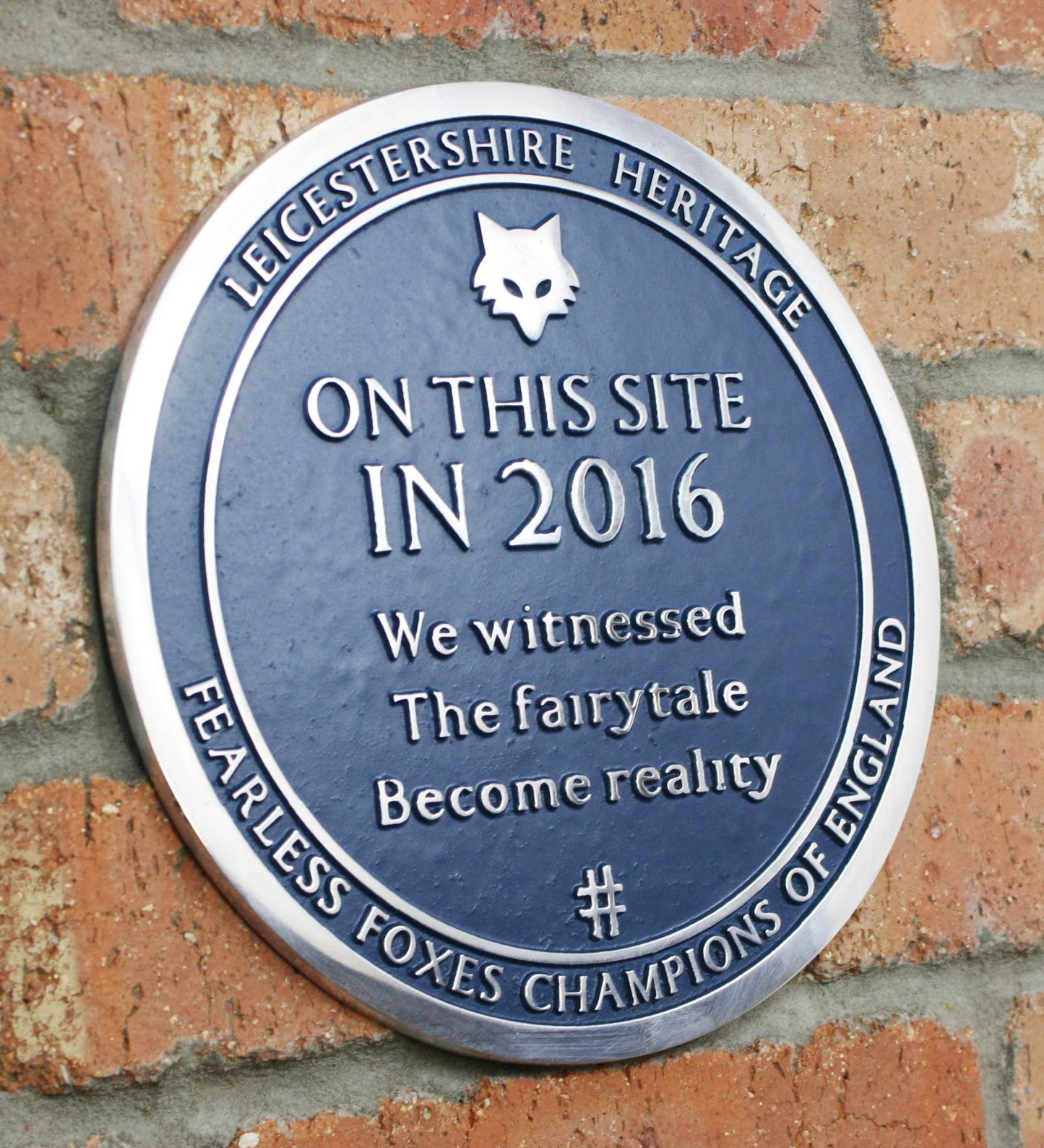 Leicester Champions Football Plaque - The Metal Foundry