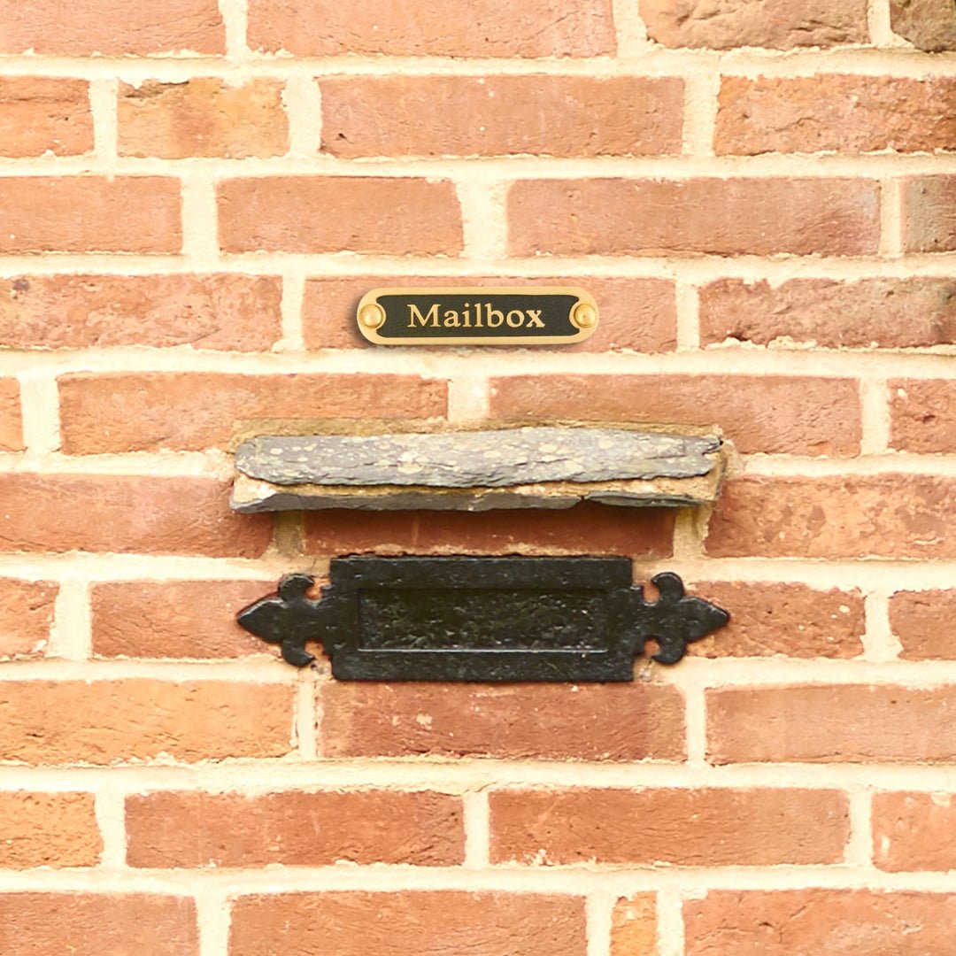 Brass Mailbox Sign - Metal Sign for Mailbox - The Metal Foundry