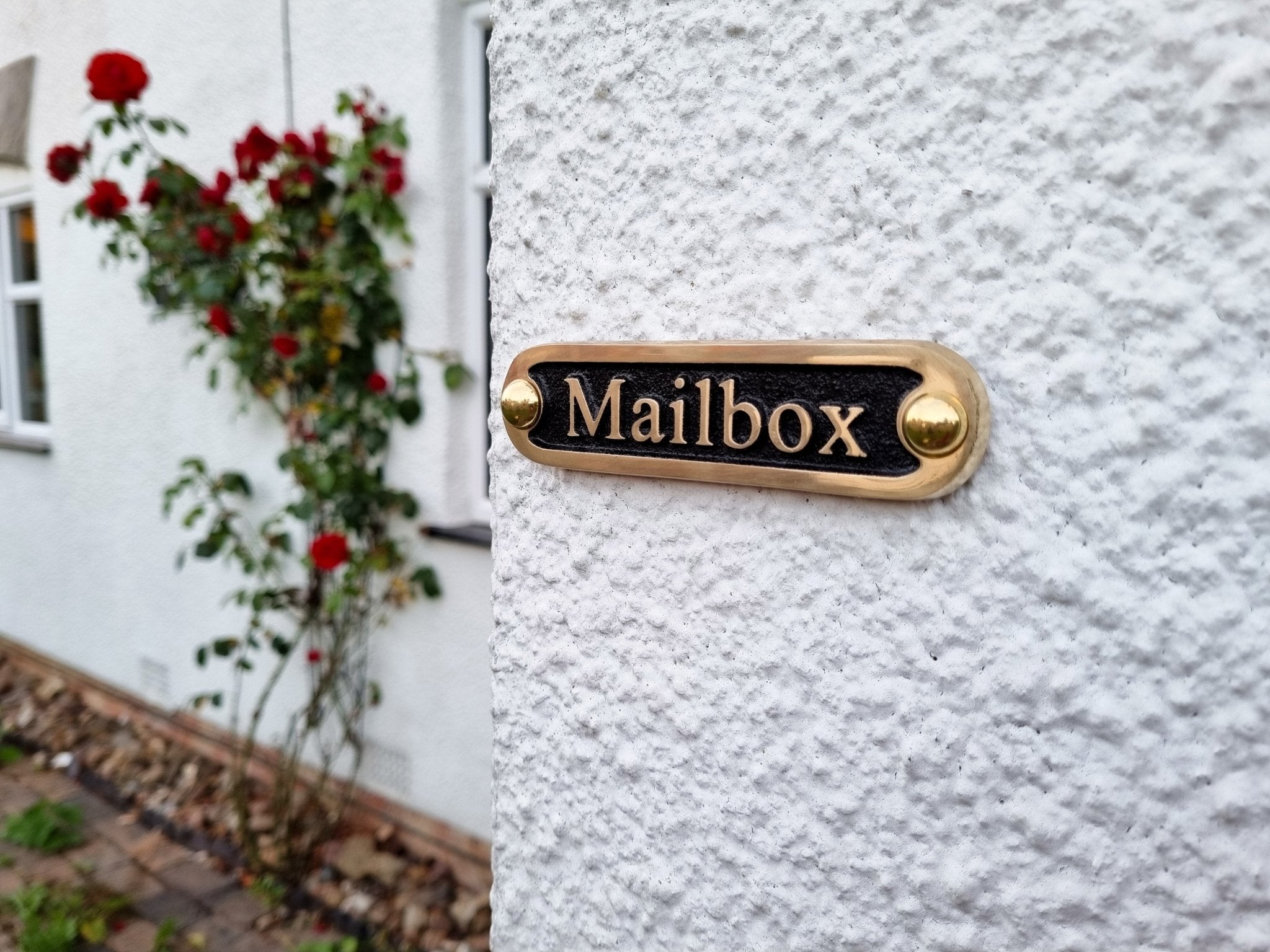 Brass Mailbox Door Sign- Door Plaques, Wall Signs, Mail Sign – The ...