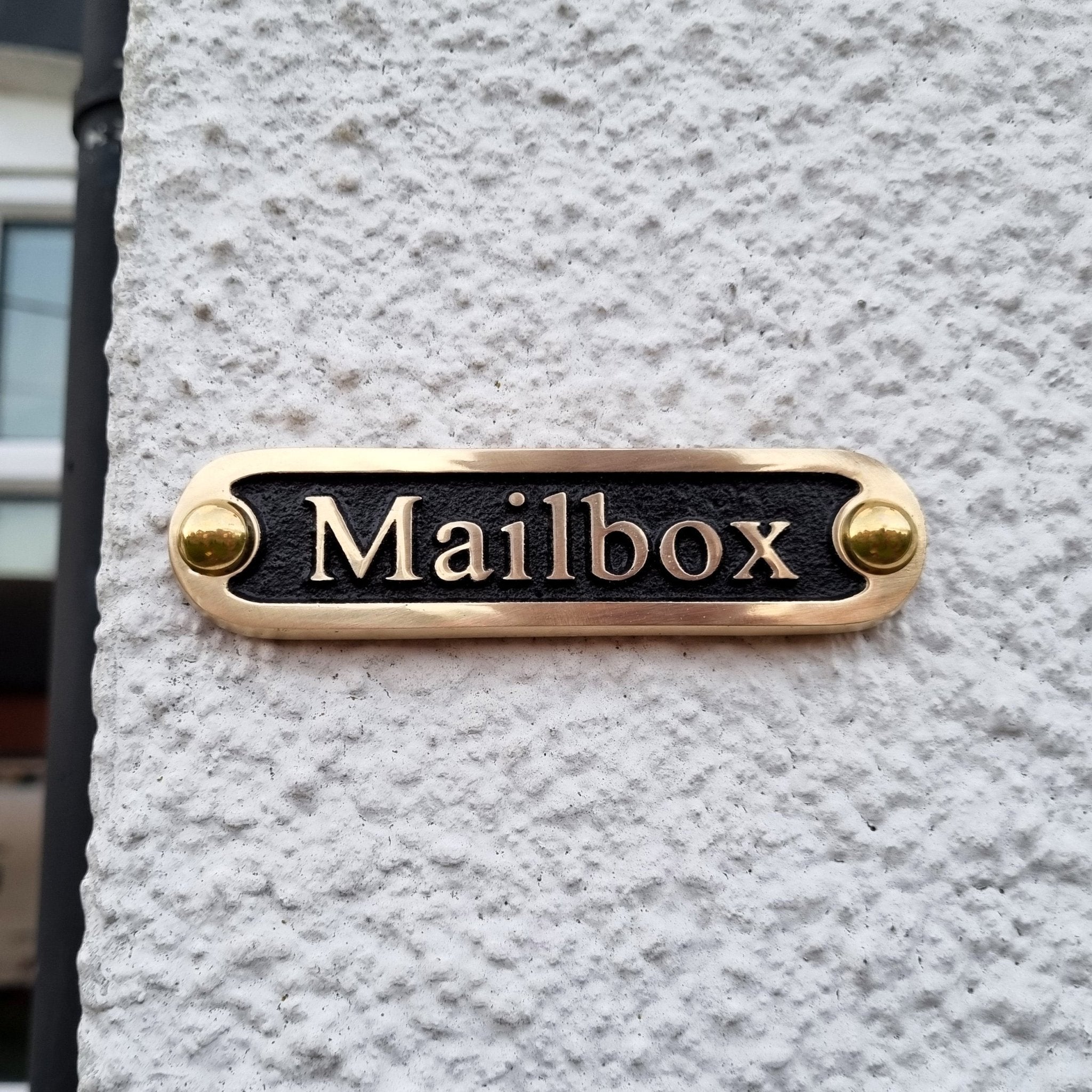 Brass Mailbox Sign - Metal Sign for Mailbox - The Metal Foundry