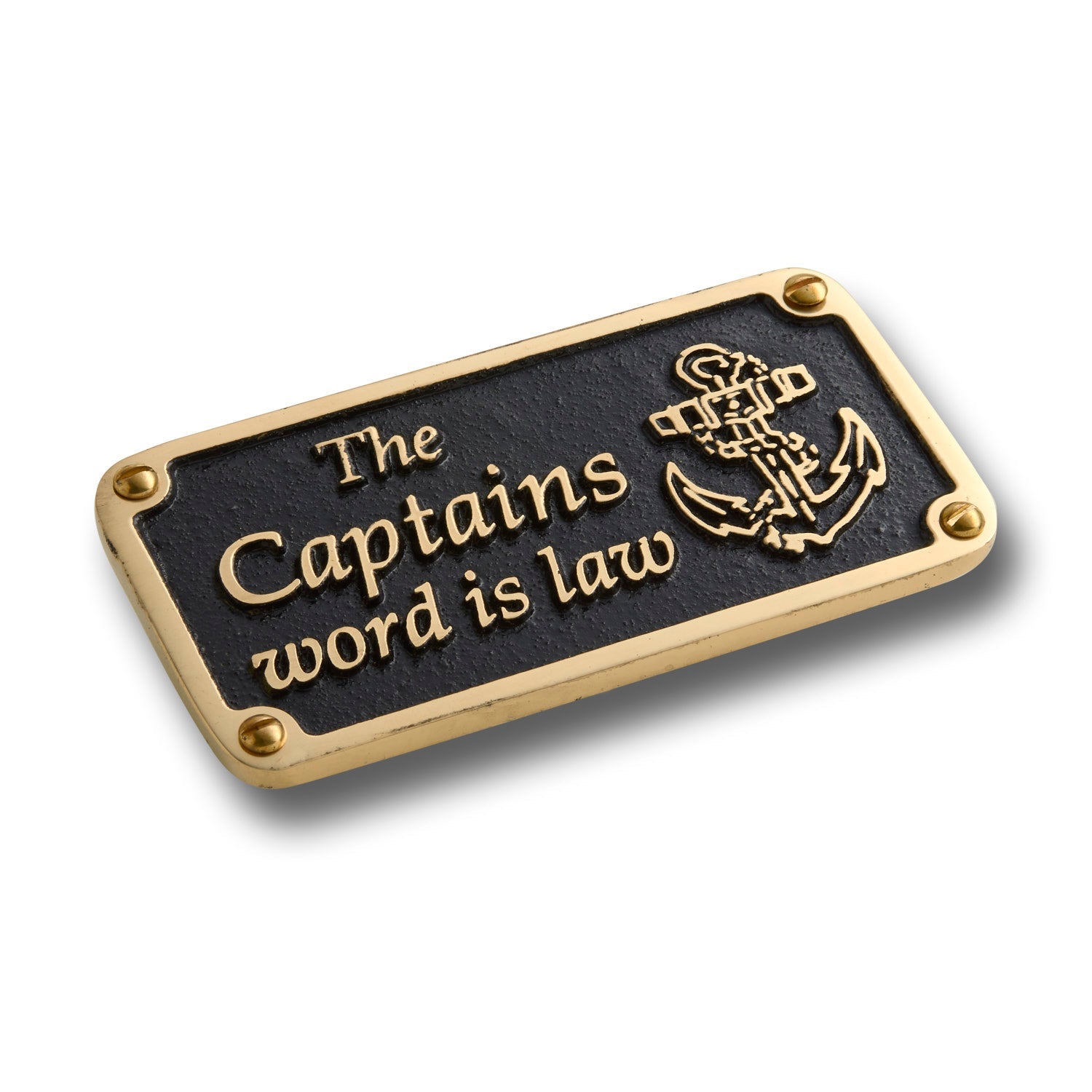 Nautical Captain's Word Sign- Nautical Décor, Door Plaques – The Metal  Foundry