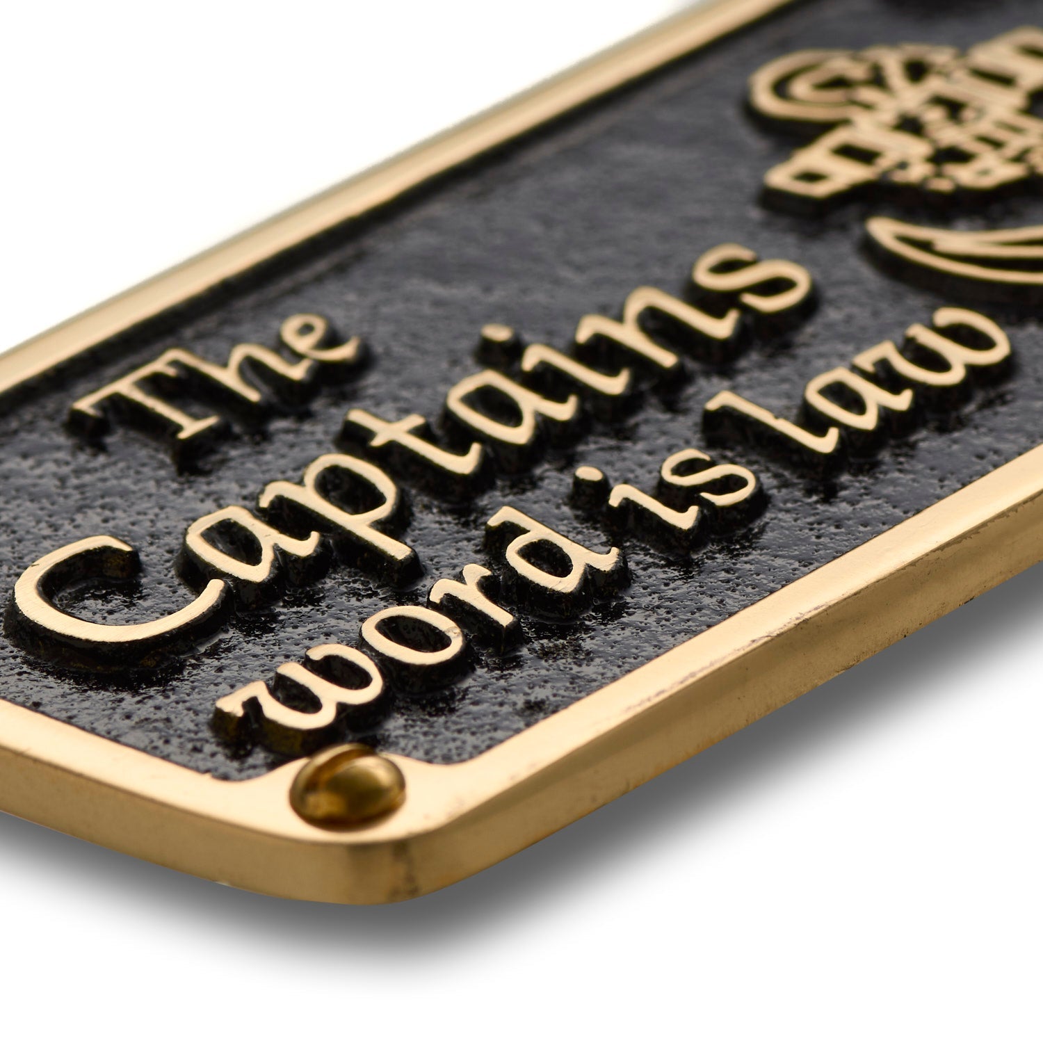 Nautical 'Captain’s Word' Sign - The Metal Foundry