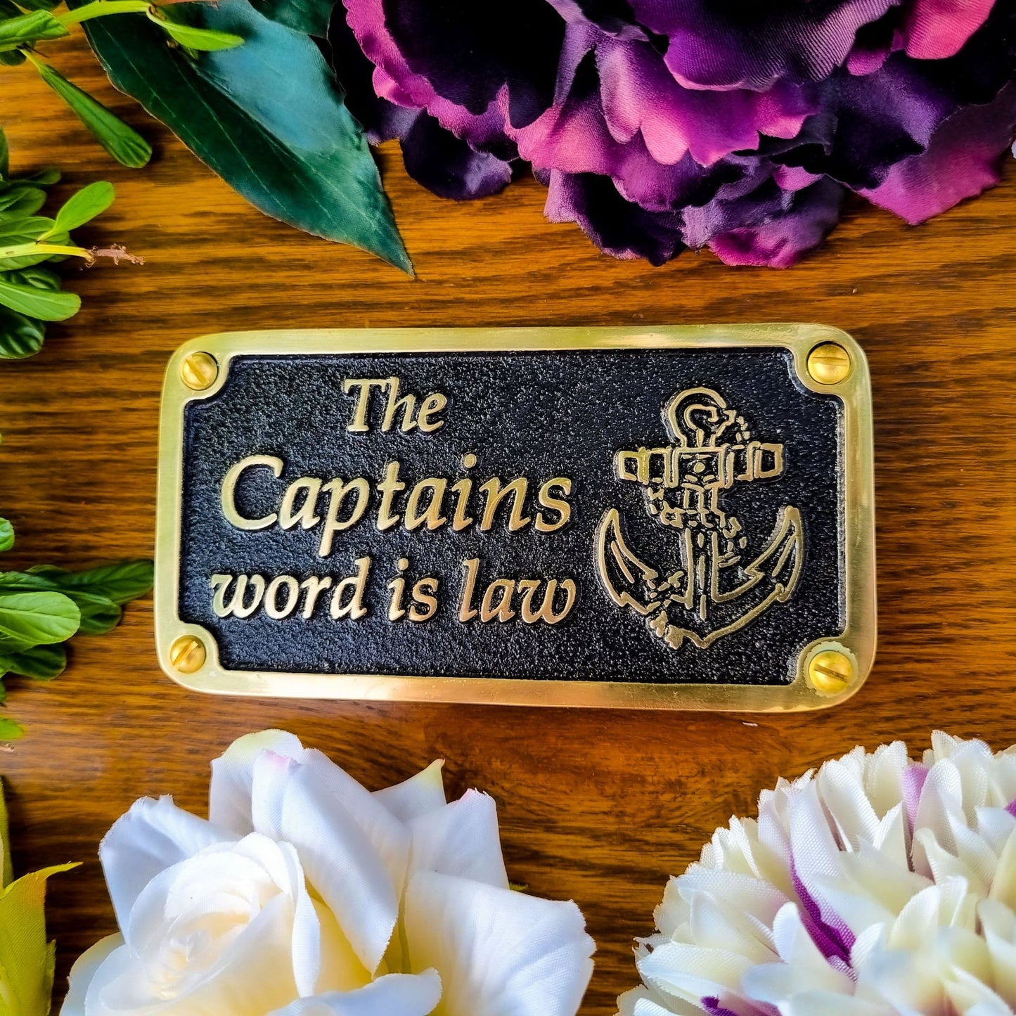 Nautical Captain's Word Sign- Nautical Décor, Door Plaques – The Metal  Foundry