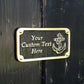 Nautical Personalised Boat Plaque - The Metal Foundry