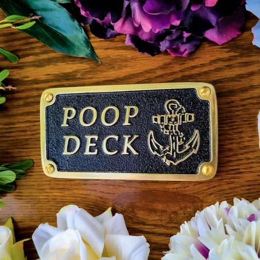 Nautical 'POOP DECK' Sign - The Metal Foundry
