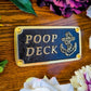 Nautical 'POOP DECK' Sign - The Metal Foundry