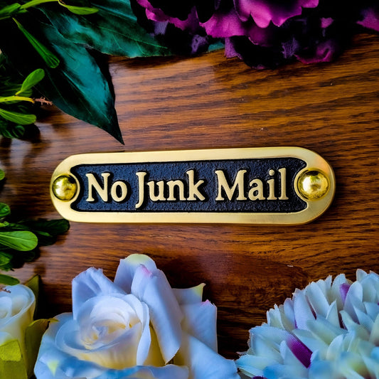 'No Junk Mail' Door Sign - The Metal Foundry