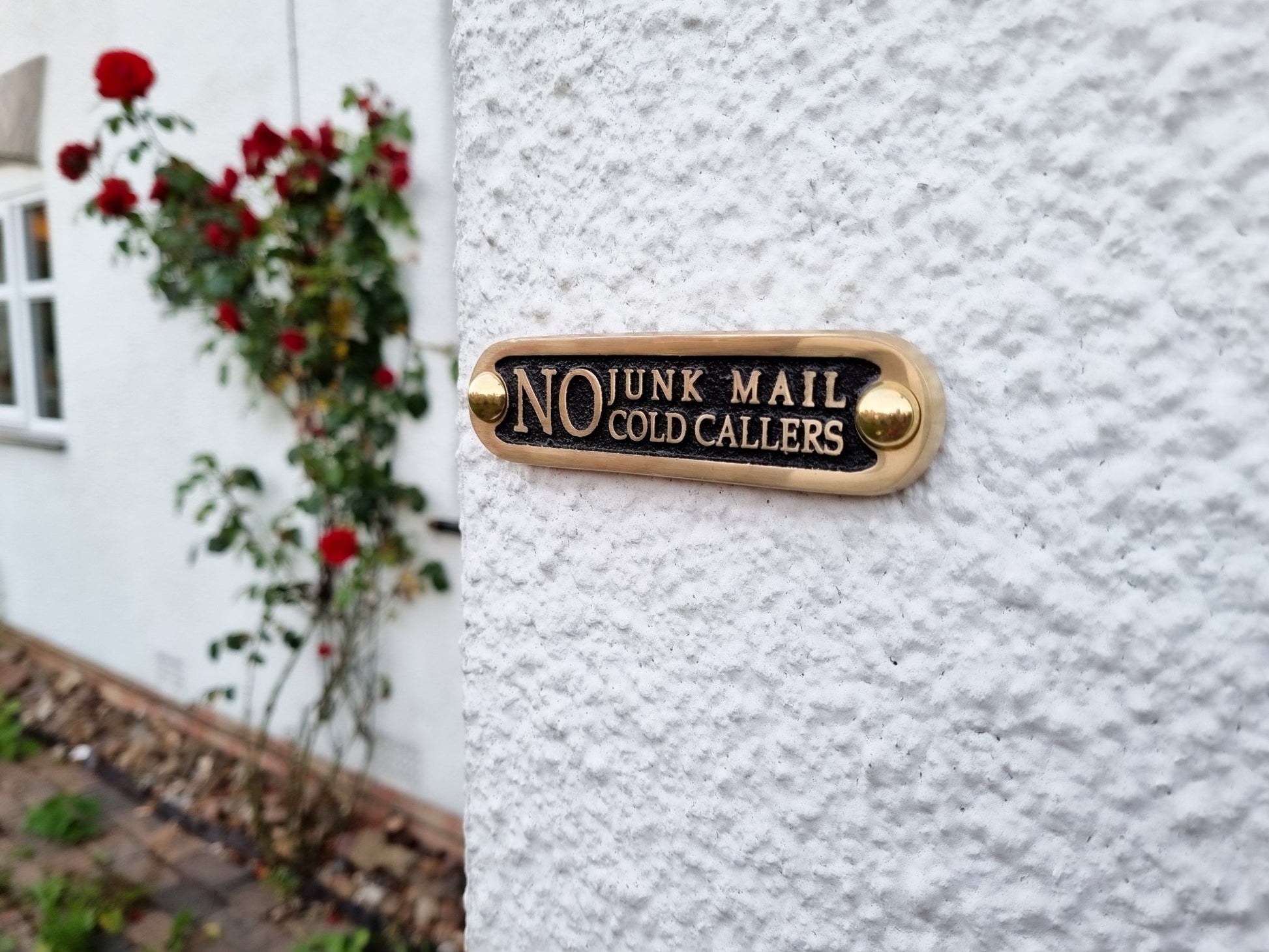 'No Junk Mail, No Cold Callers' Door Sign - The Metal Foundry