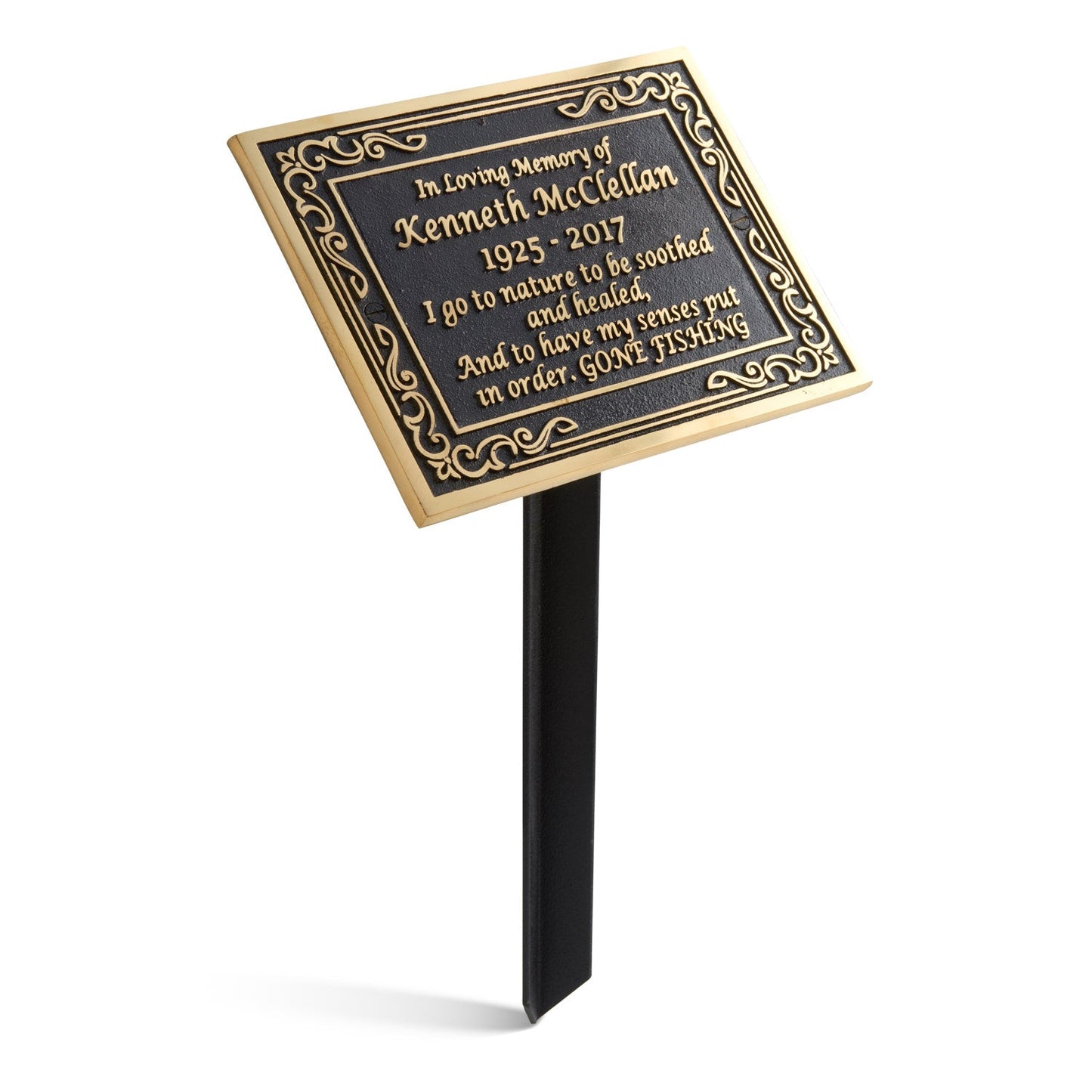 Ornate Personalised Memorial Plaque - The Metal Foundry