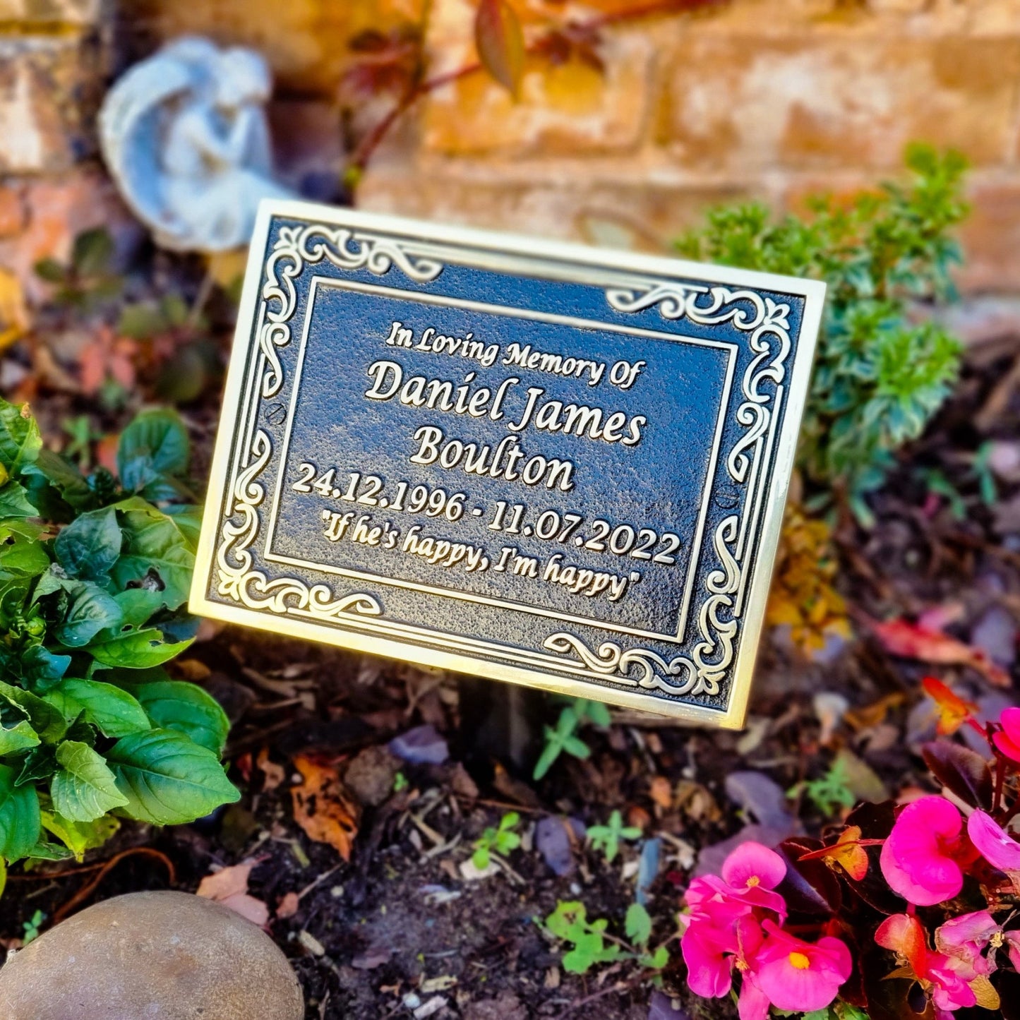 Ornate Personalised Memorial Plaque - The Metal Foundry