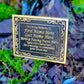 Ornate Personalised Memorial Plaque - The Metal Foundry