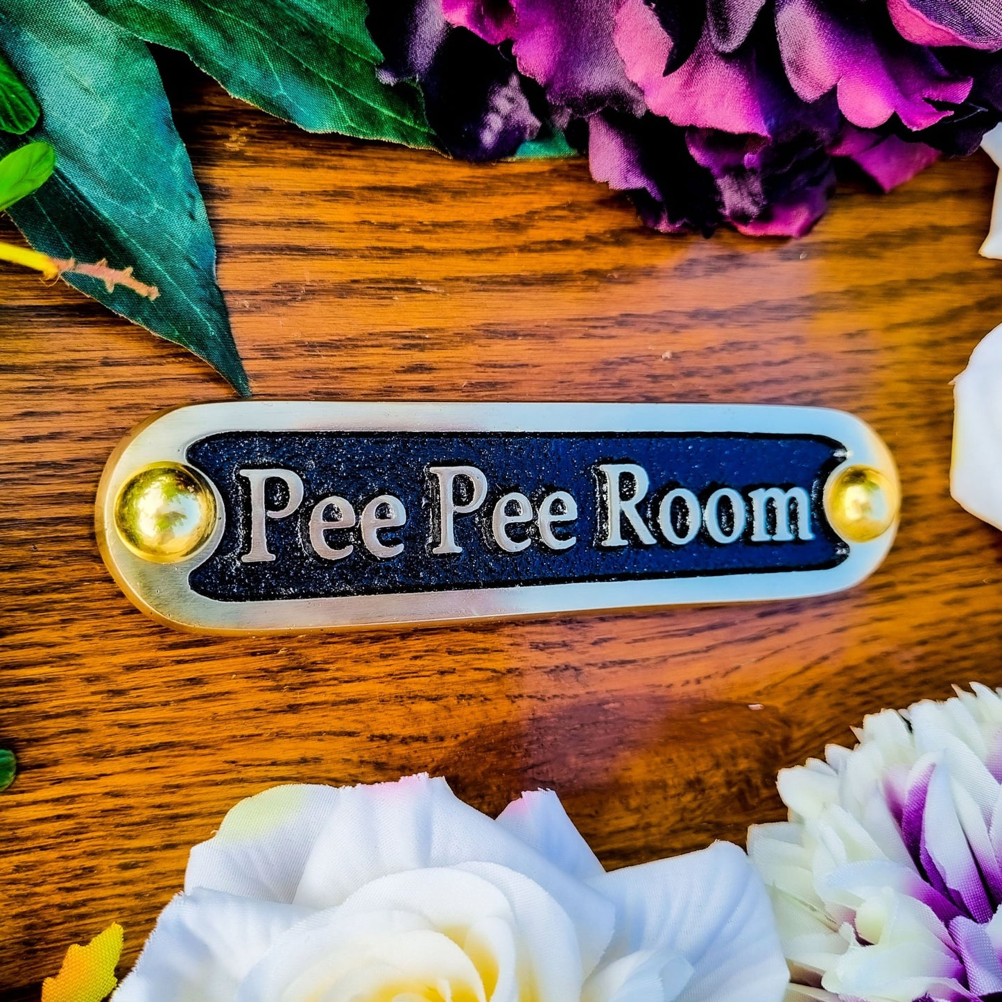 'Pee Pee Room' Door Sign - The Metal Foundry