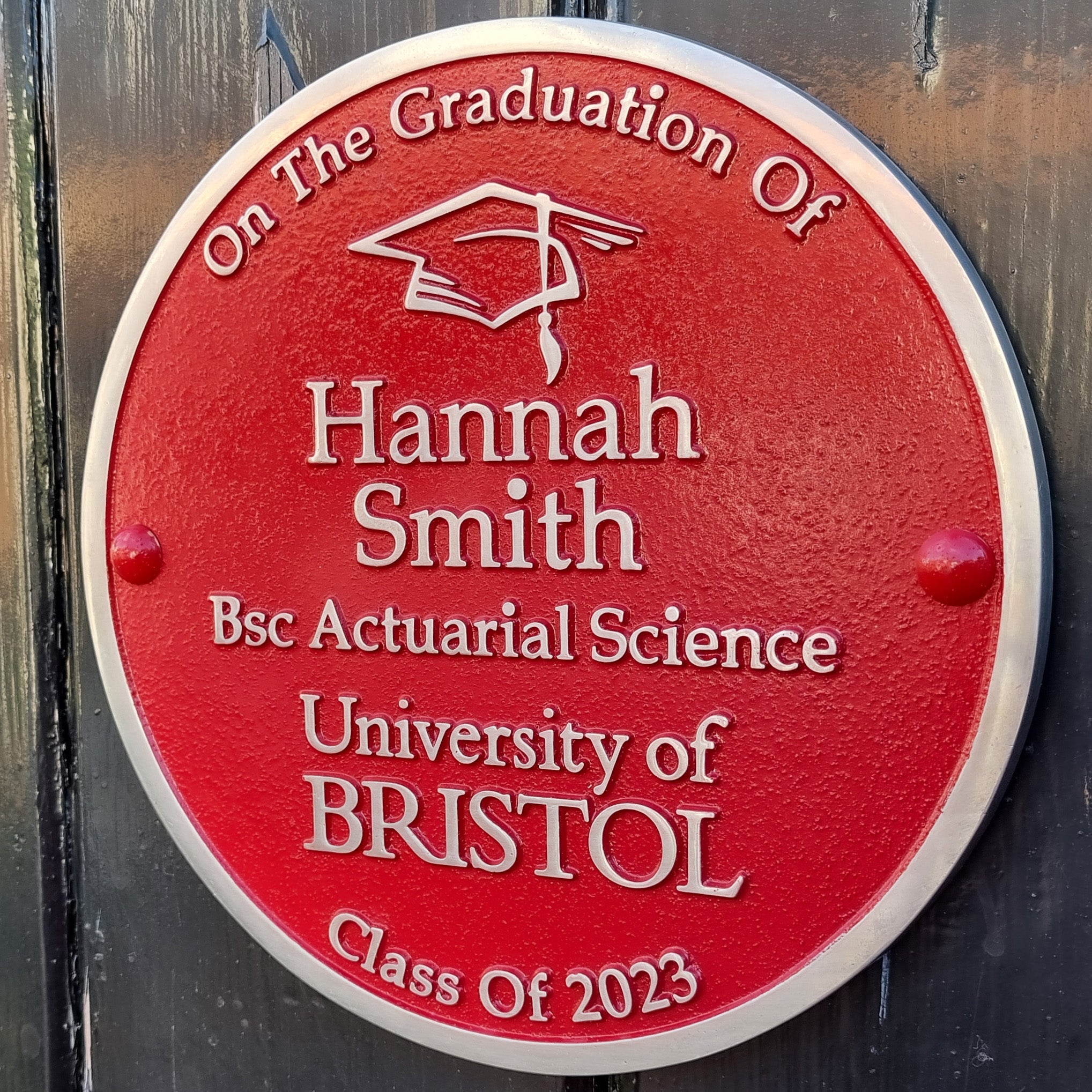 Personalised Blue Plaque 200mm (8
