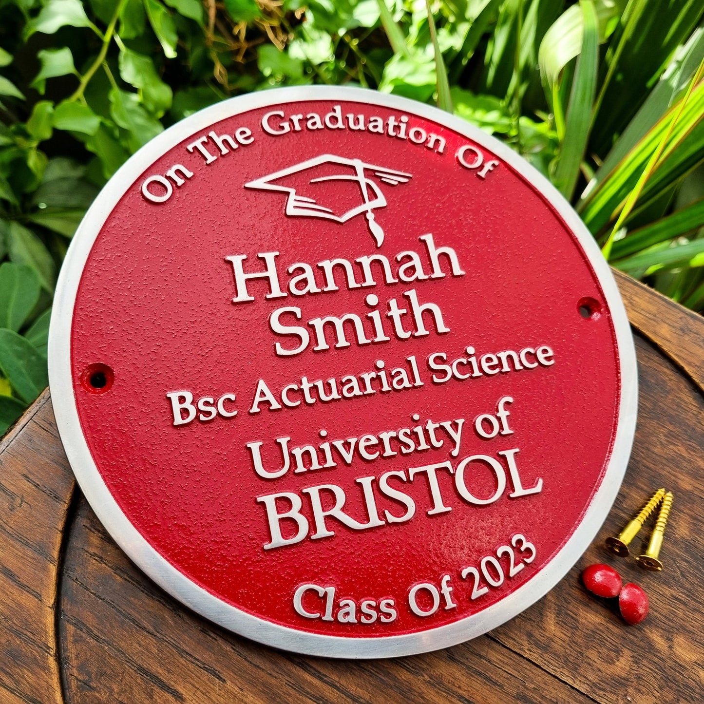 Personalised Blue Plaque 200mm (8") - The Metal Foundry