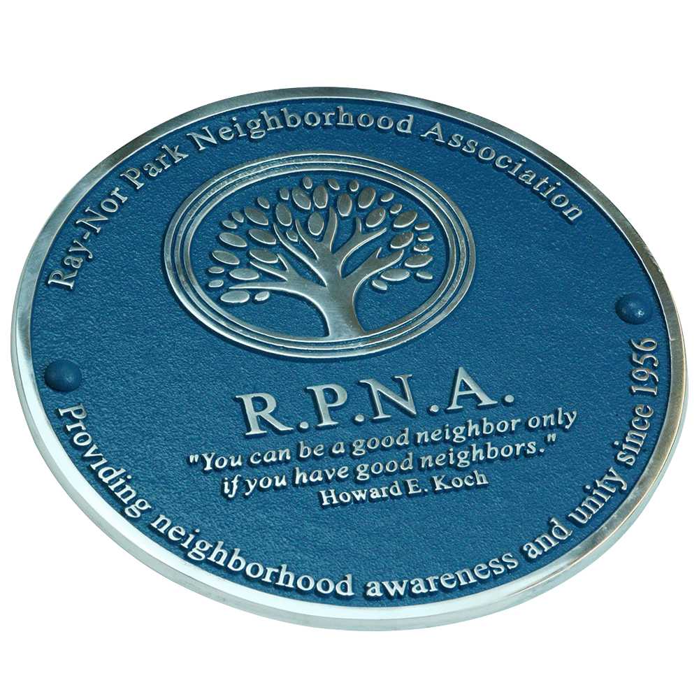 Personalised Blue Plaque 200mm (8") - The Metal Foundry