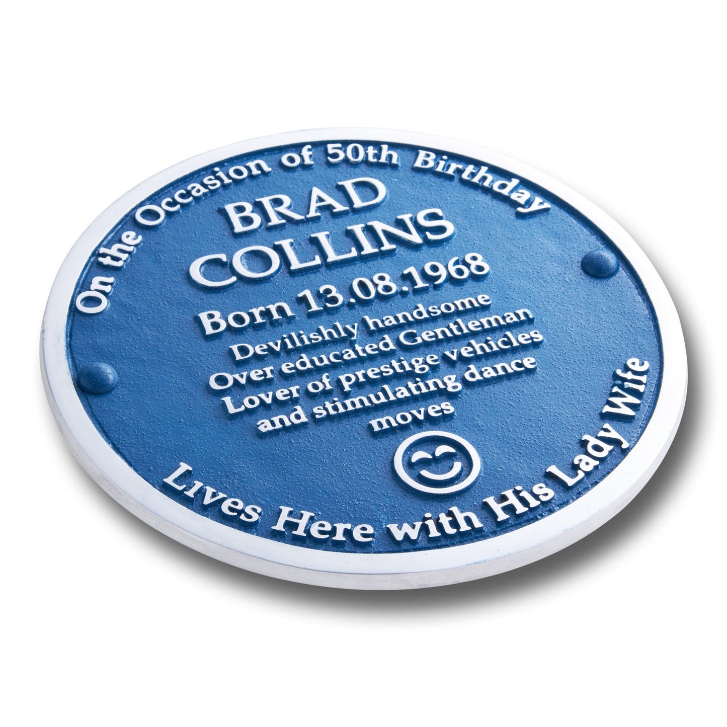 Personalised Blue Plaque 200mm (8") - The Metal Foundry