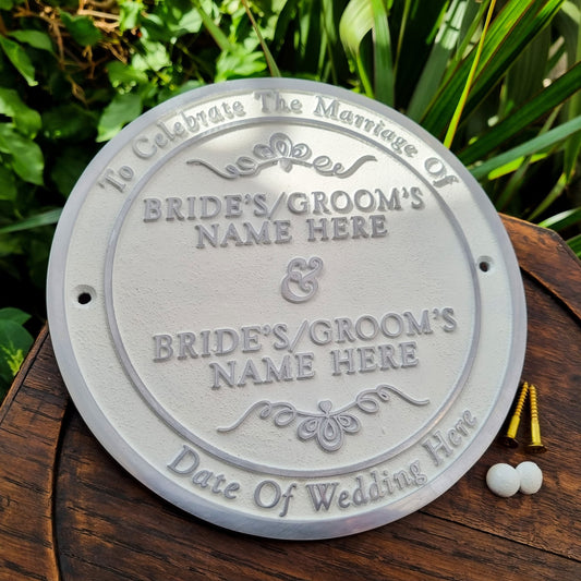 Personalised Wedding Gift Plaque - The Metal Foundry