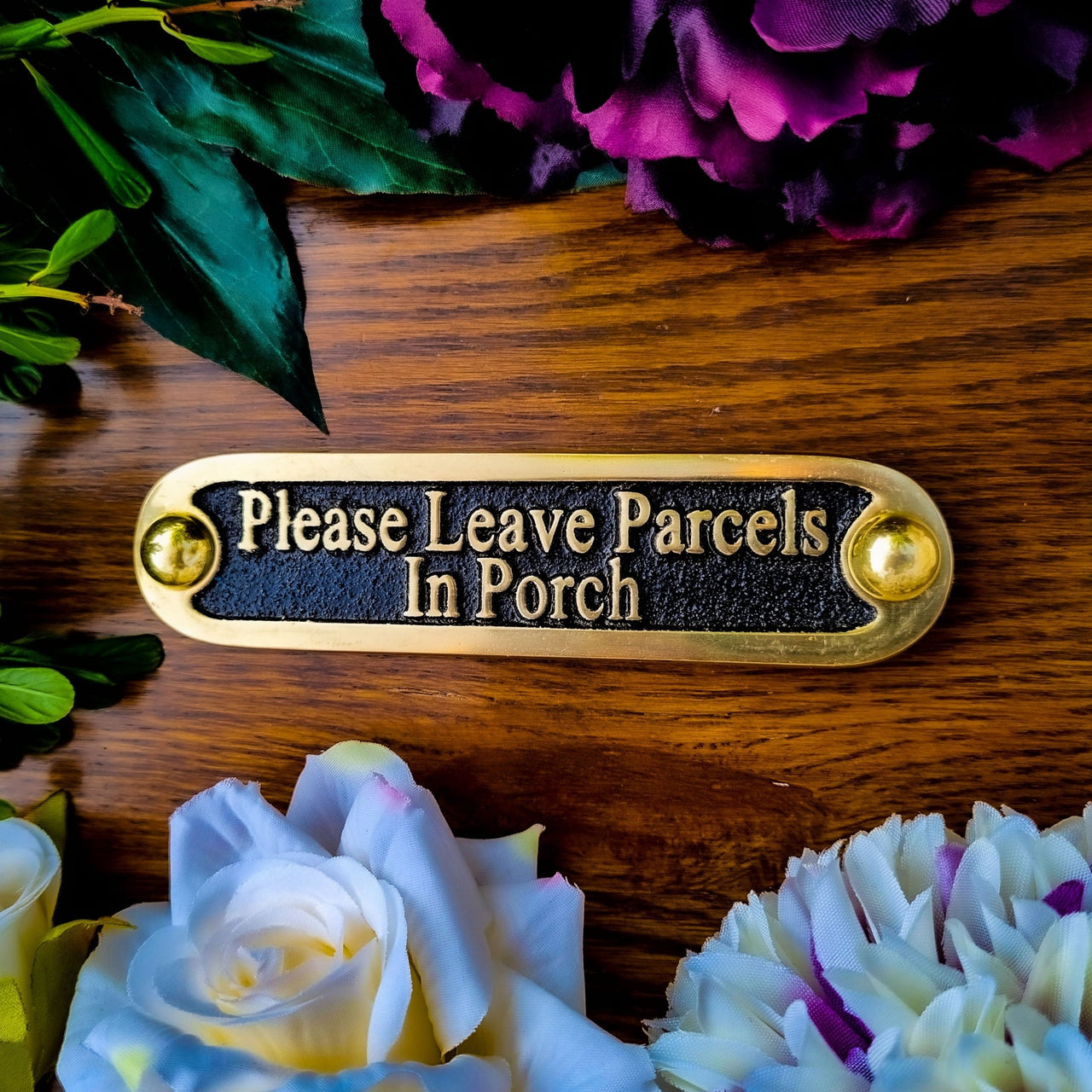 'Please Leave Parcels In Porch' Sign - The Metal Foundry