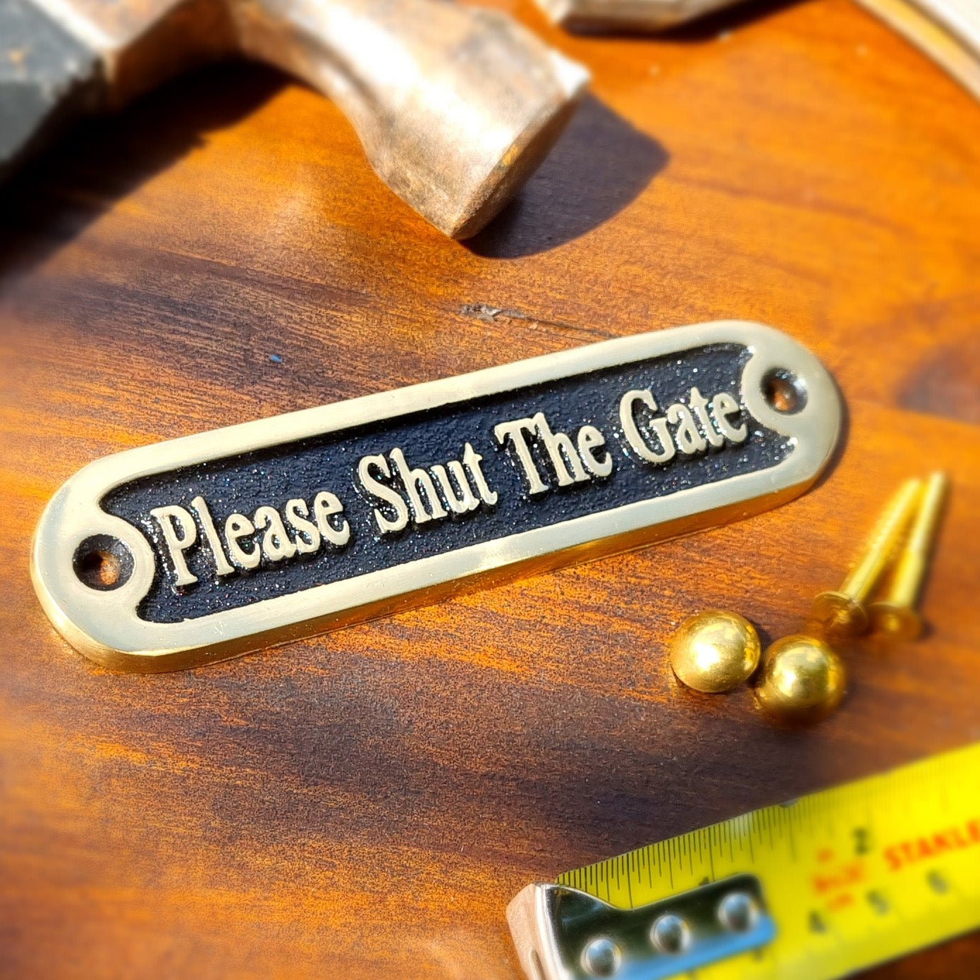 'Please Shut The Gate' Door Sign - The Metal Foundry