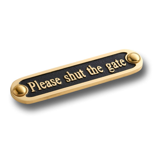 'Please Shut The Gate' Door Sign - The Metal Foundry