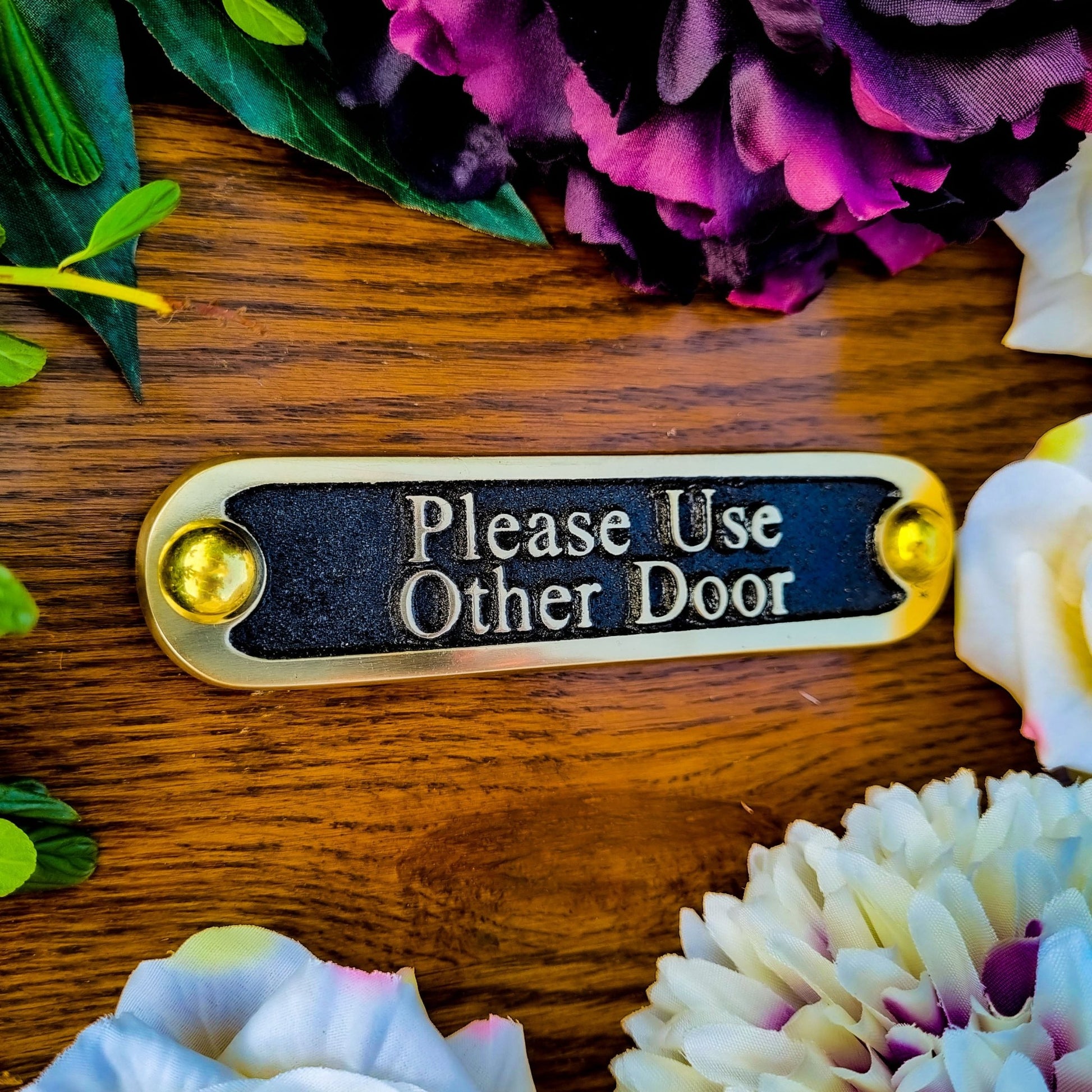 'Please Use Other Door' Sign - The Metal Foundry