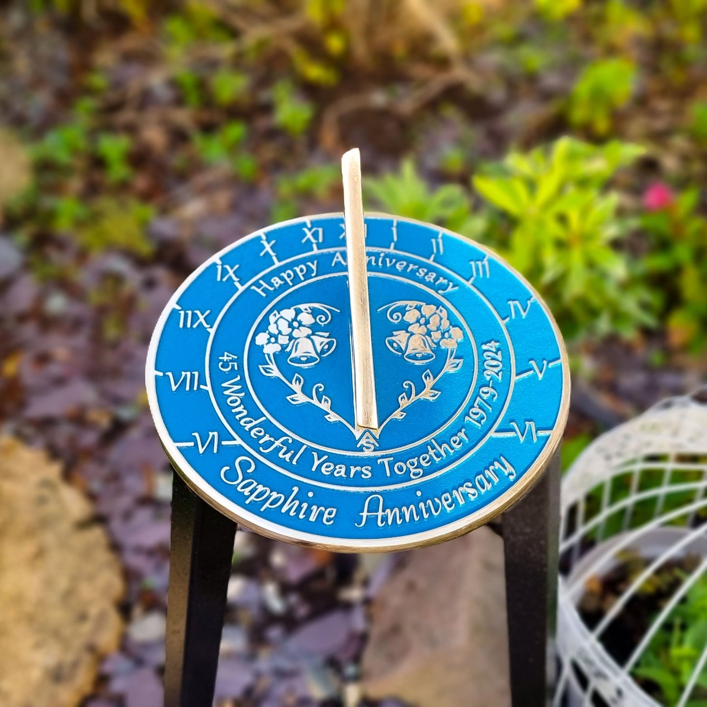 Sapphire 45th Anniversary Sundial Gift - The Metal Foundry