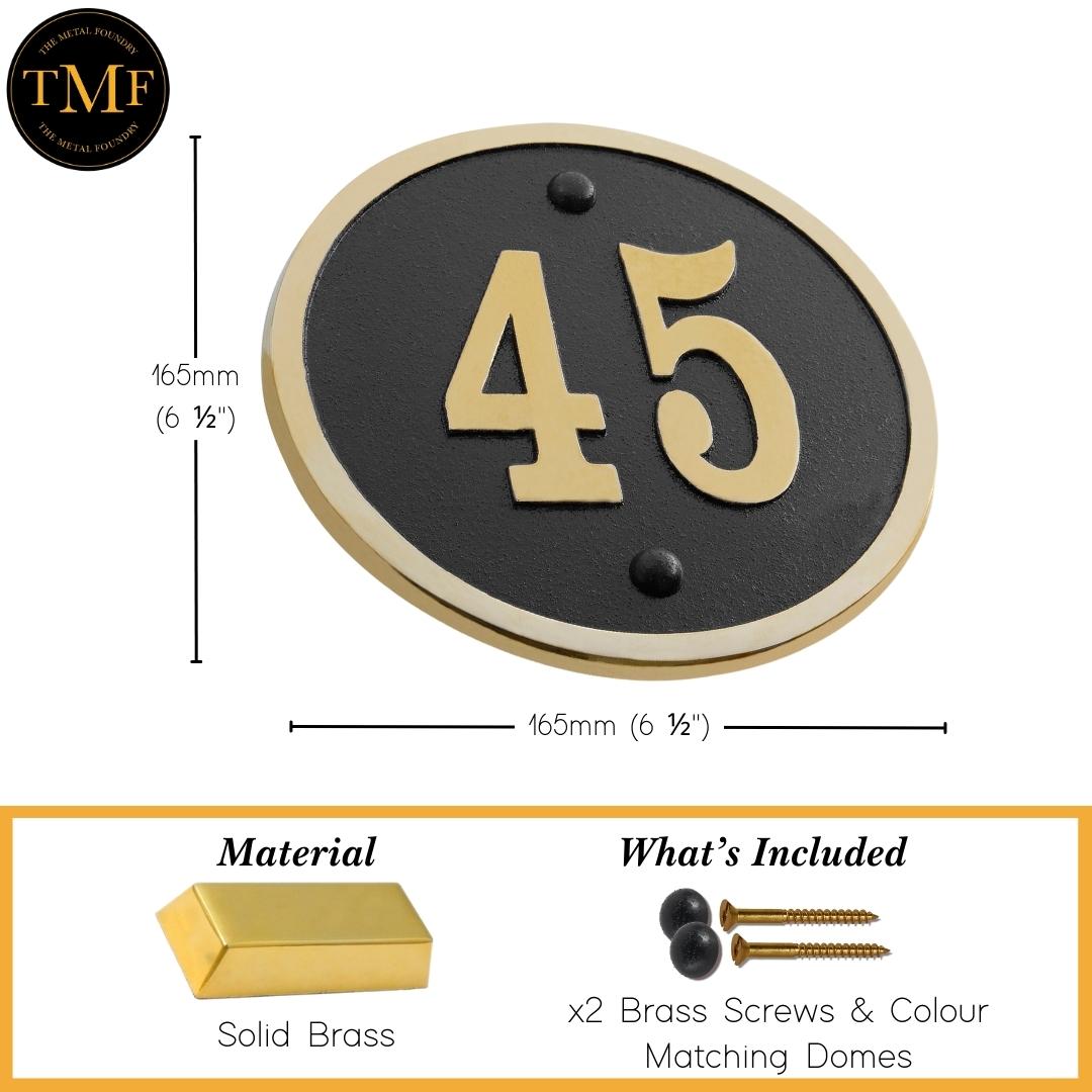 Small Round Modern Style House Number Sign - The Metal Foundry
