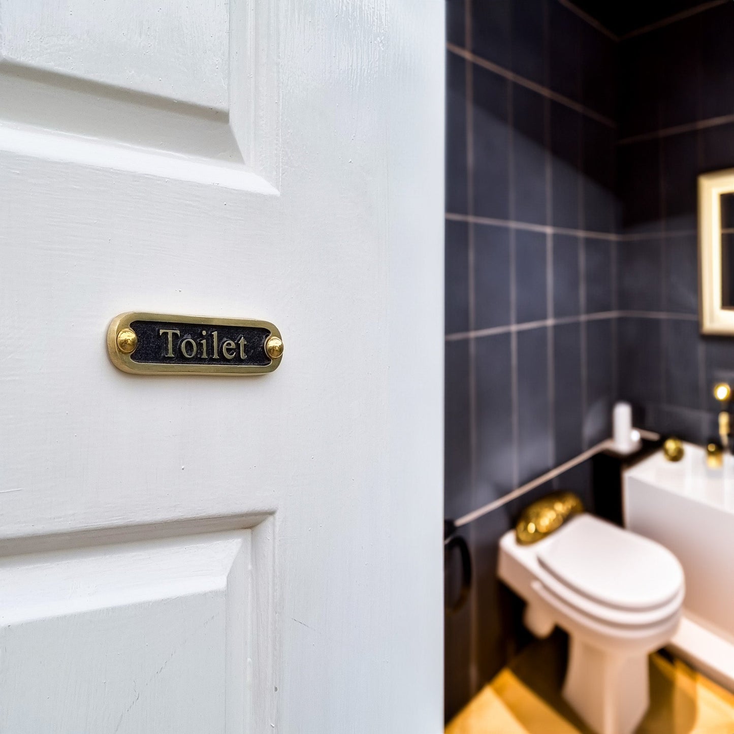 'Toilet' Door Sign - The Metal Foundry