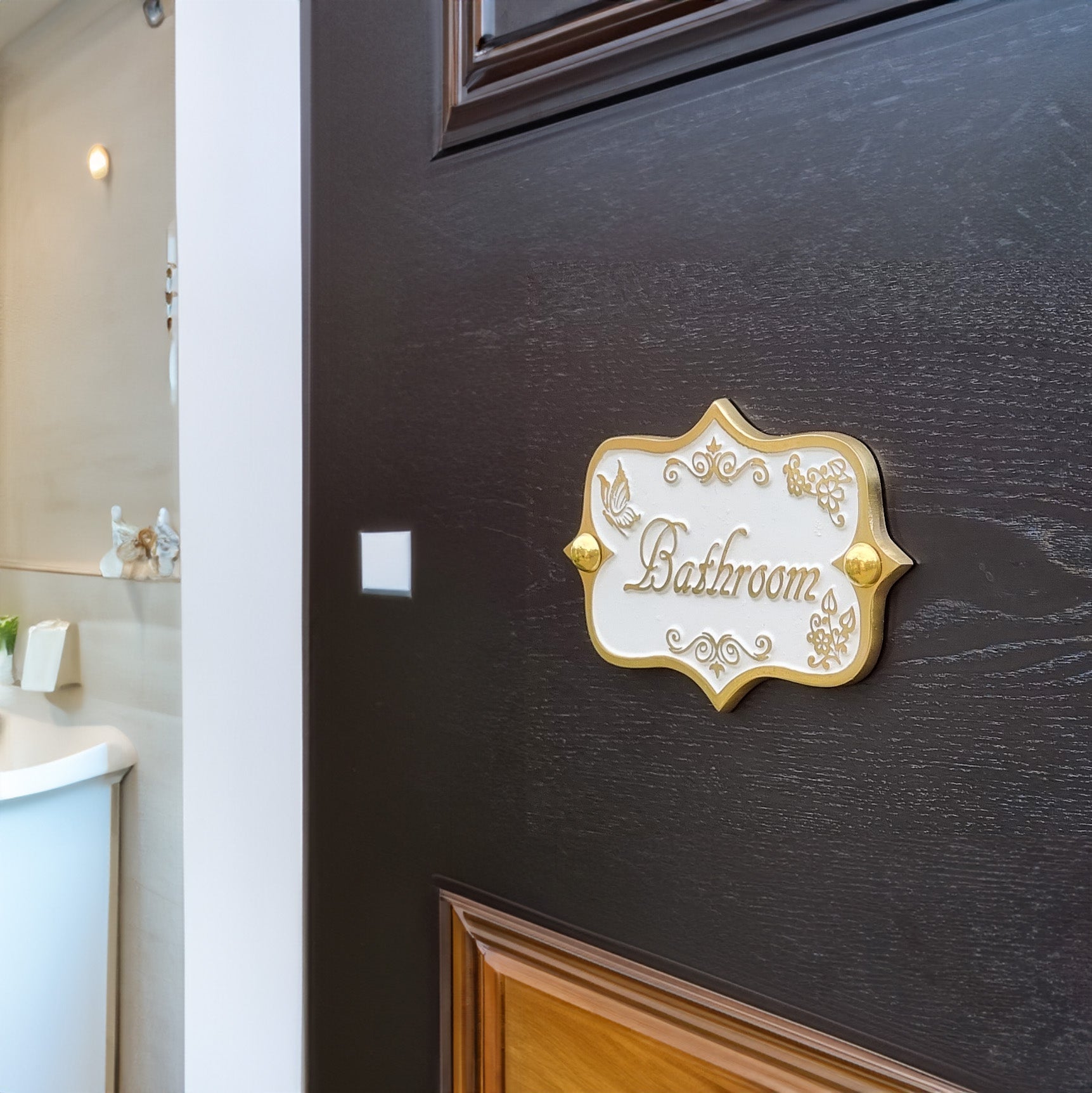Vintage 'Bathroom' Sign - The Metal Foundry