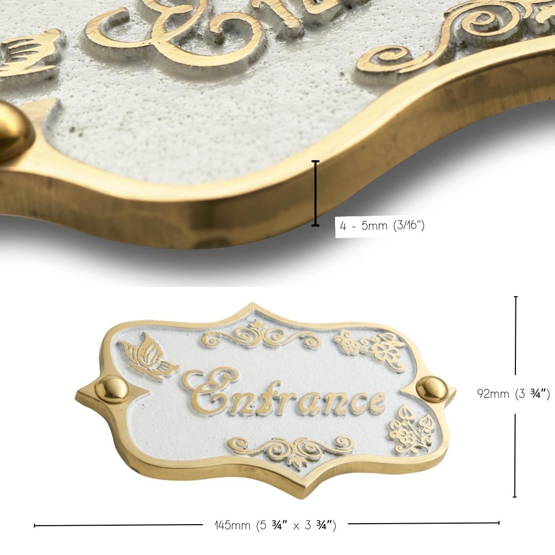 Vintage 'Entrance' Door Sign - The Metal Foundry