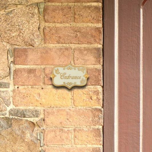 Vintage 'Entrance' Door Sign - The Metal Foundry