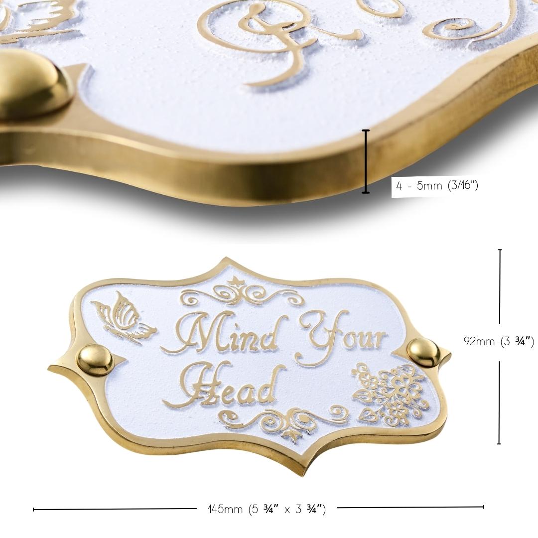 Vintage 'Mind Your Head' Sign - The Metal Foundry