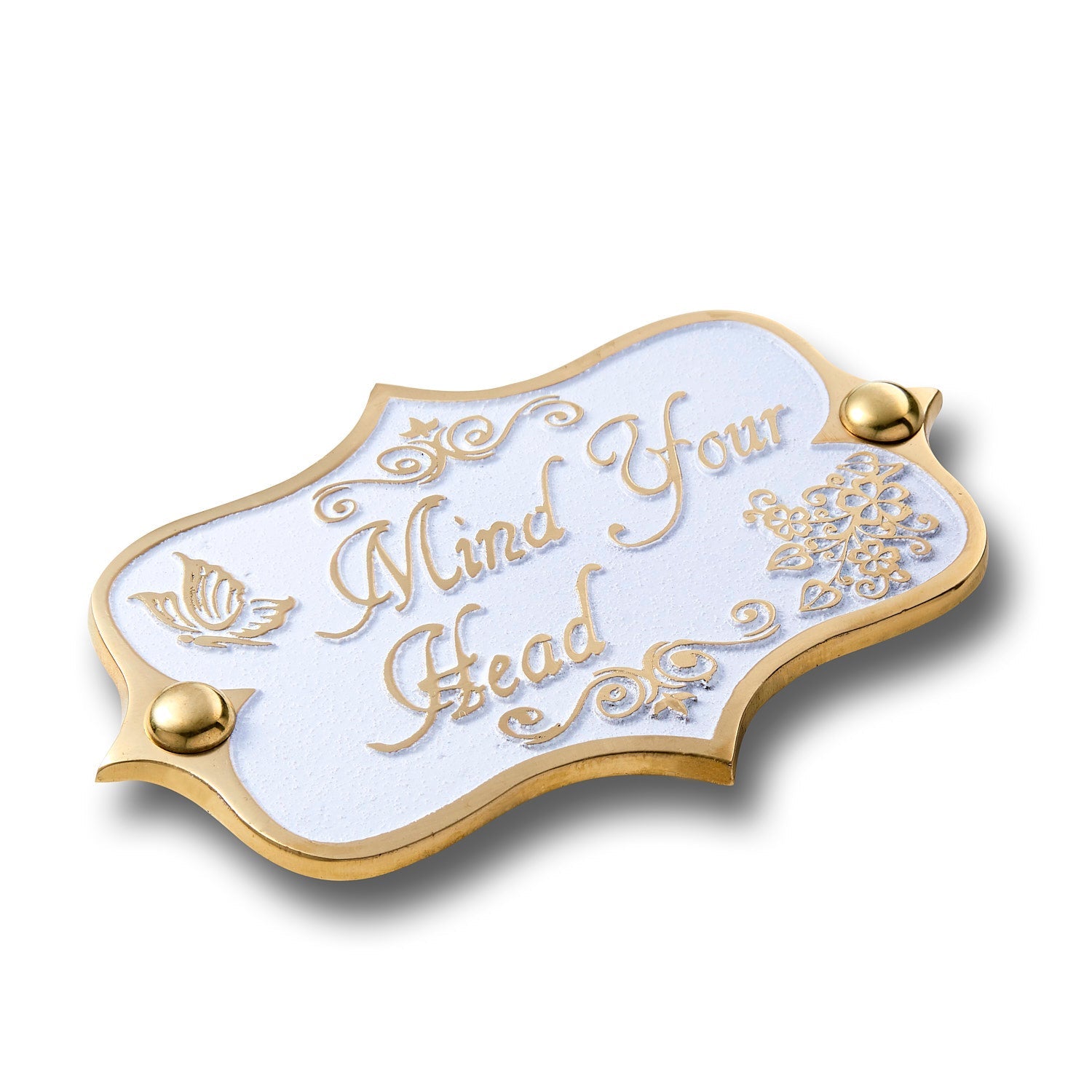 Vintage 'Mind Your Head' Sign - The Metal Foundry