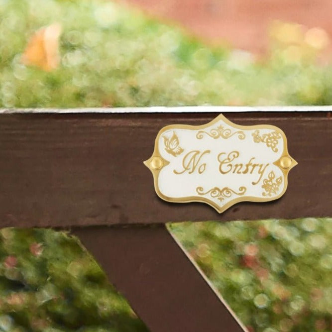 Vintage 'No Entry' Door Sign - The Metal Foundry
