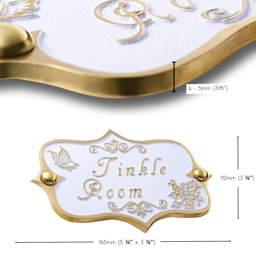 Vintage 'Tinkle Room' Sign - The Metal Foundry