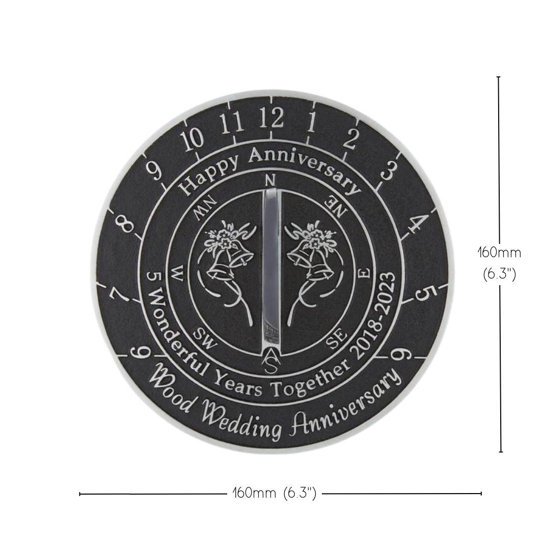 Wood 5th Anniversary Sundial® 2023 Edition - The Metal Foundry